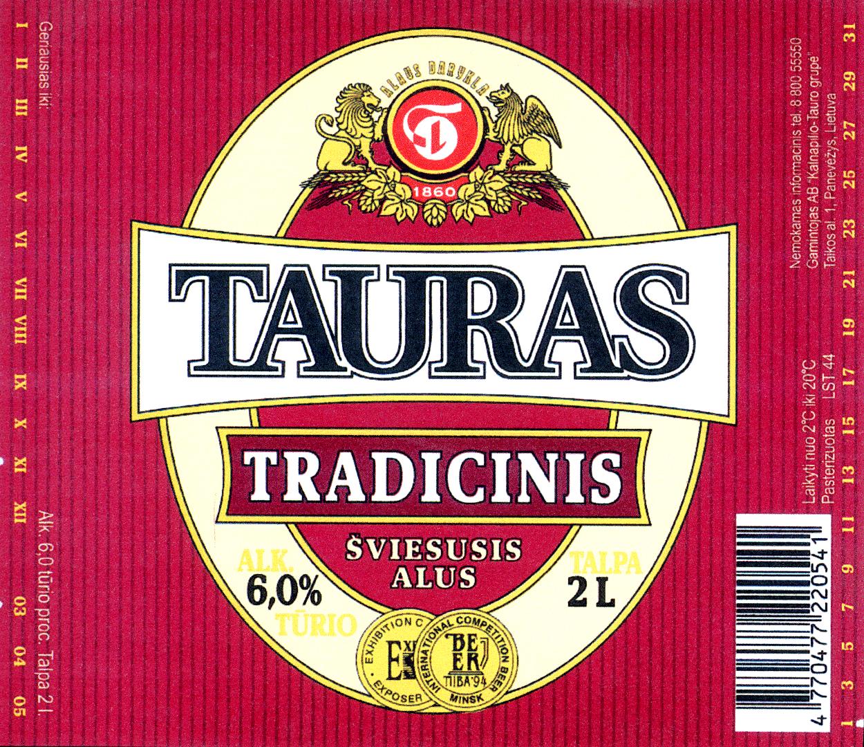 Prekės ženklas: T TAURAS TRADICINIS